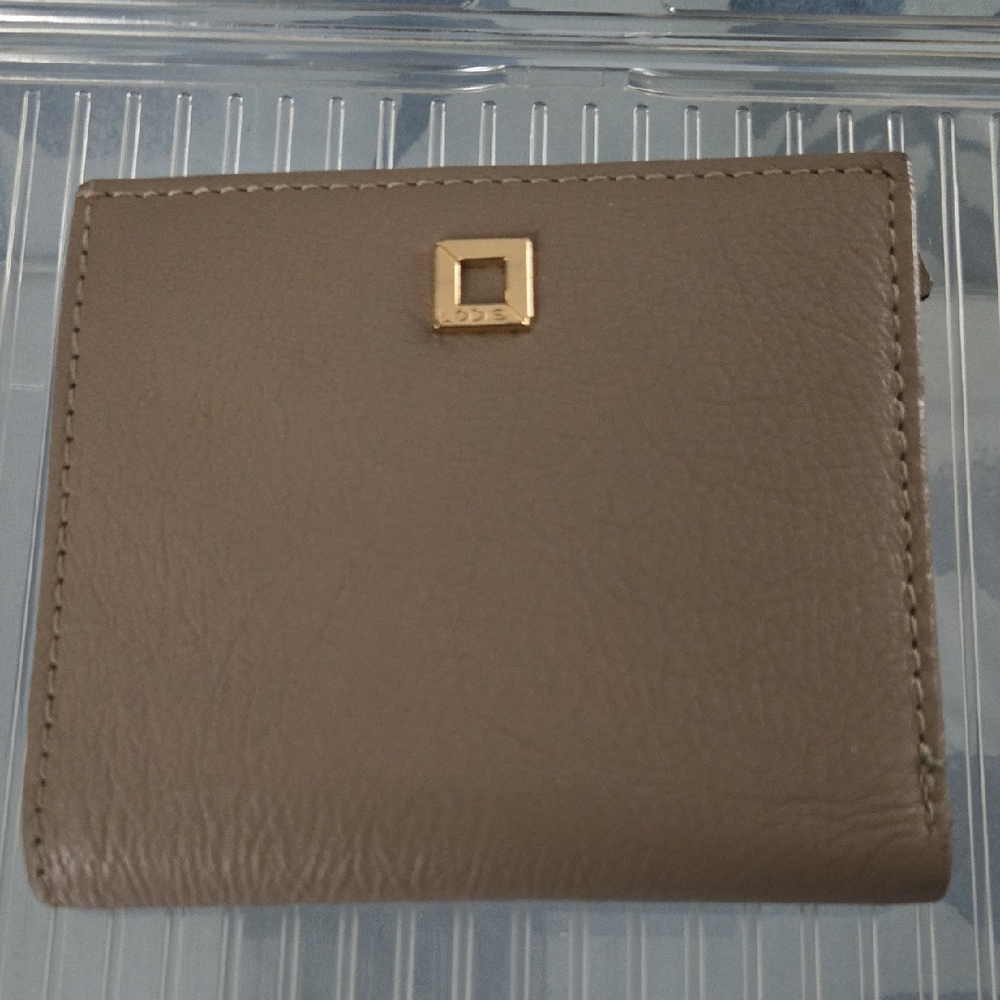 Lodis  Leather Wallet with Gold Zipper